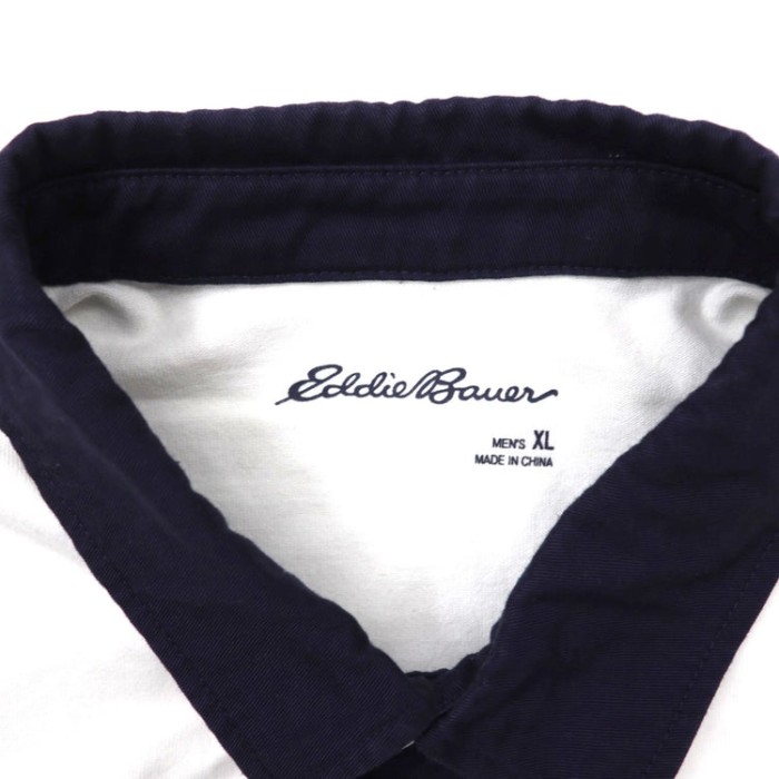 Eddie Bauer ポロシャツ XL ホワイト コットン ロゴ ナンバリング ビッグサイズ | Vintage.City 古着屋、古着コーデ情報を発信
