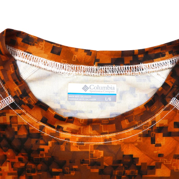 Columbia PFG ロングスリーブTシャツ L オレンジ デジタルカモ 袖ロゴ Men's Terminal Tackle Camo Fade Long Sleeve Shirt | Vintage.City 古着屋、古着コーデ情報を発信