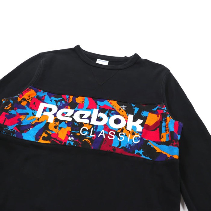 Reebok CLASSIC ロゴプリントスウェット S ブラック コットン | Vintage.City 古着屋、古着コーデ情報を発信