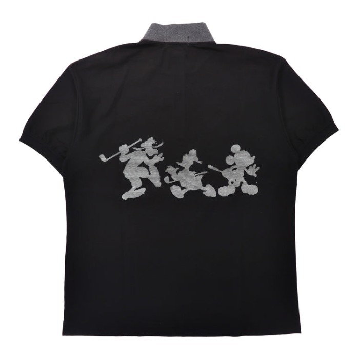 DISNEY SPORTS ハーフジップポロシャツ L ブラック コットン キャラクター刺繍 90年代 | Vintage.City 古着屋、古着コーデ情報を発信