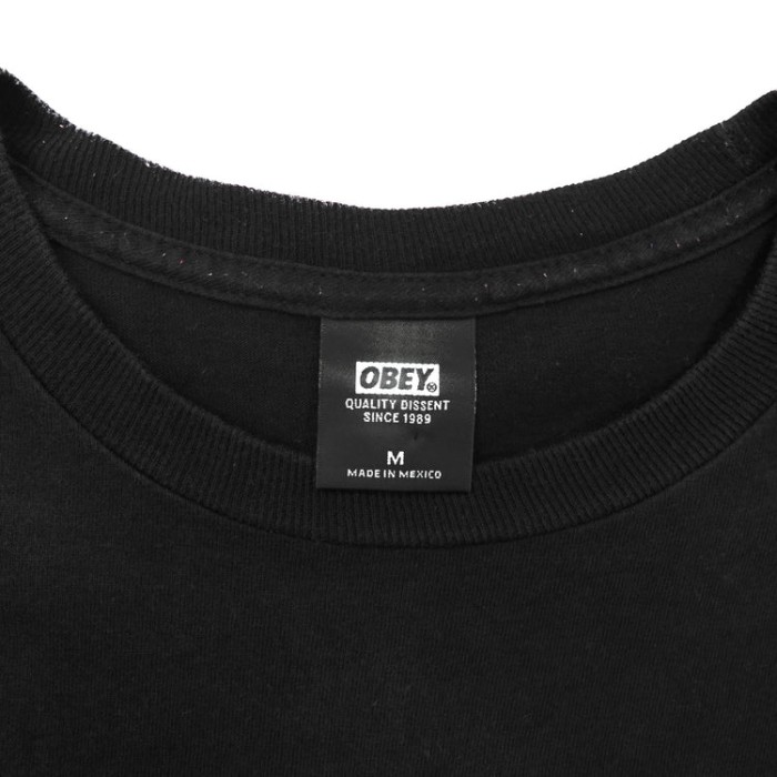 OBEY ロゴプリントTシャツ M ブラック コットン メキシコ製 | Vintage.City 古着屋、古着コーデ情報を発信