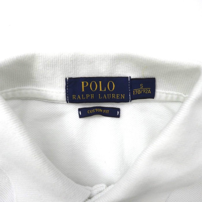 POLO RALPH  LAUREN ポロシャツ S ホワイト グラデーションカラー コットン CUSTOM FIT スモールポニー刺繍 | Vintage.City 古着屋、古着コーデ情報を発信