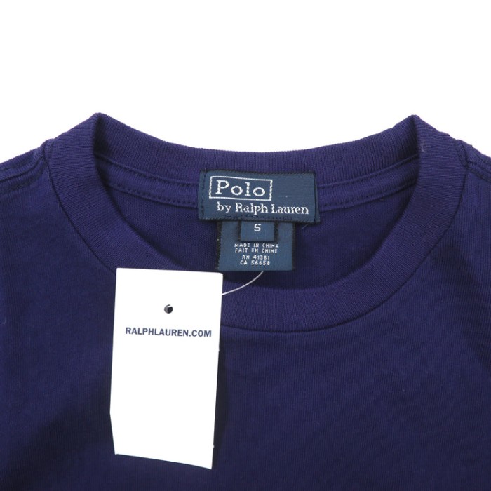 Polo by Ralph Lauren ロゴプリントTシャツ 5 ネイビー コットン ビッグポニー 未使用品 | Vintage.City 古着屋、古着コーデ情報を発信