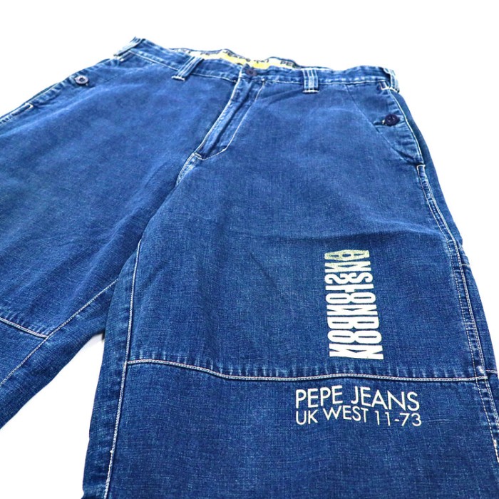 PEPE JEANS UK バギーショートパンツ デニムハーフパンツ 34 ブルー 00年代 | Vintage.City 古着屋、古着コーデ情報を発信