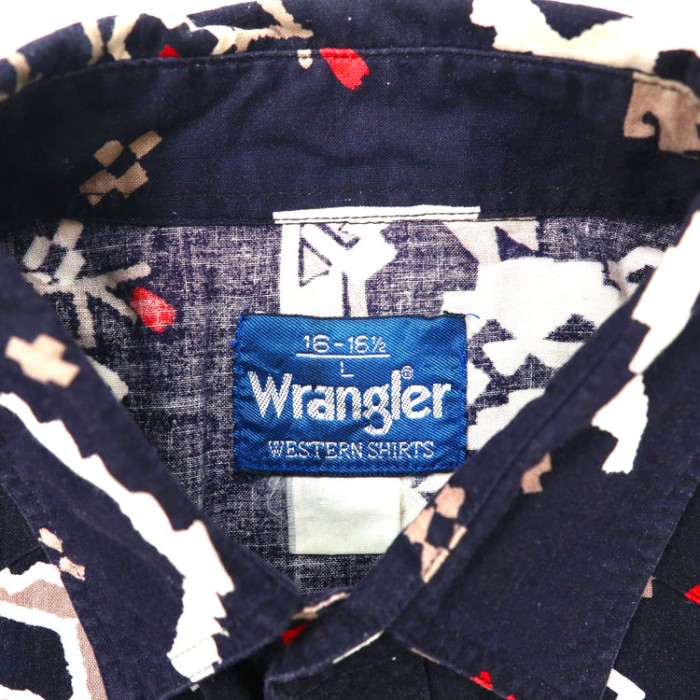 WRANGLER ウエスタンシャツ L ブラック 総柄 90年代 | Vintage.City 古着屋、古着コーデ情報を発信
