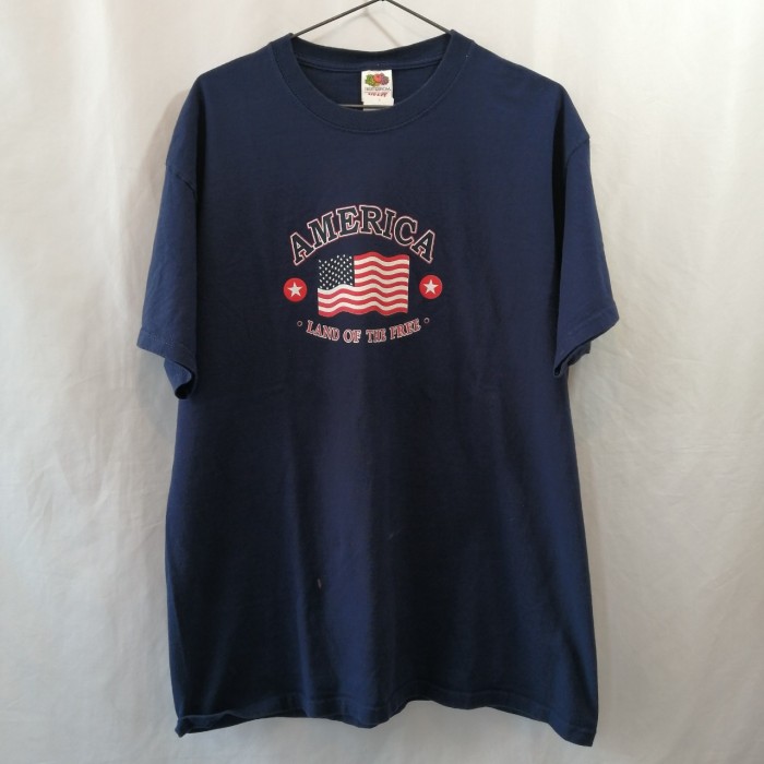 Star-Spangled Banner print T-shirt (navy | Vintage.City 古着屋、古着コーデ情報を発信