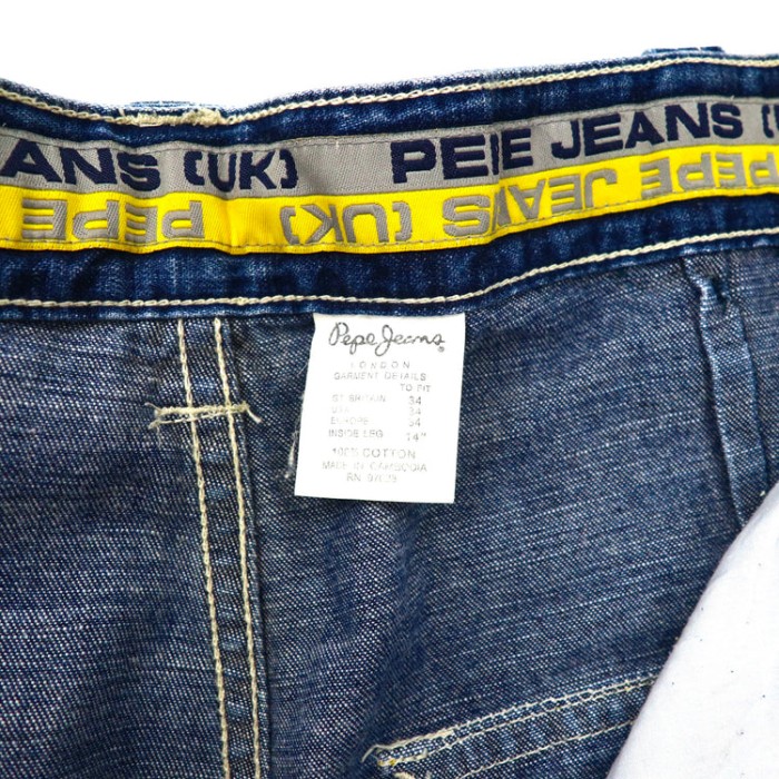 PEPE JEANS UK バギーショートパンツ デニムハーフパンツ 34 ブルー 00年代 | Vintage.City 古着屋、古着コーデ情報を発信