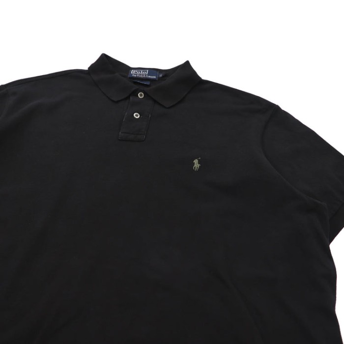 Polo by Ralph Lauren ポロシャツ XL ブラック コットン スモールポニー刺繍 CUSTOM FIT | Vintage.City 古着屋、古着コーデ情報を発信