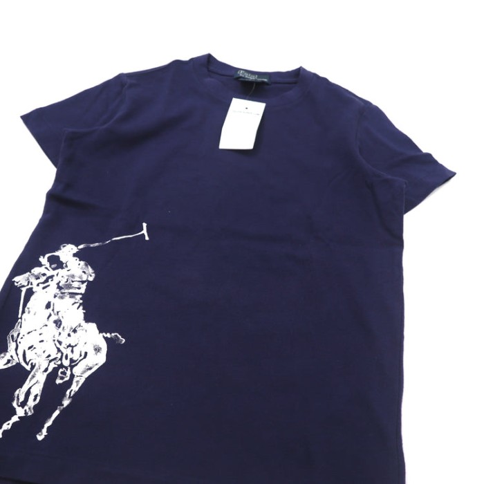 Polo by Ralph Lauren ロゴプリントTシャツ 5 ネイビー コットン ビッグポニー 未使用品 | Vintage.City 古着屋、古着コーデ情報を発信