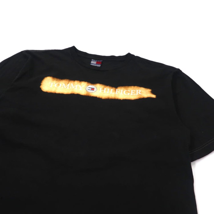 TOMMY HILFIGER ロゴプリントTシャツ XL ブラック コットン 90年代 USA製 | Vintage.City 빈티지숍, 빈티지 코디 정보