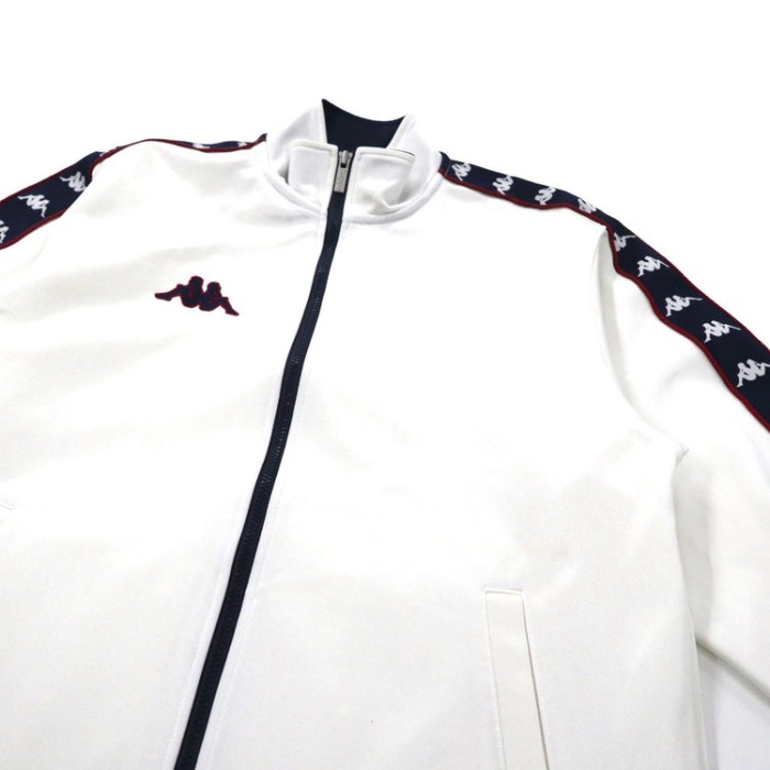 Kappa トラックジャケット S ホワイト ポリエステル テープロゴ 90年代 日本製 | Vintage.City 古着屋、古着コーデ情報を発信