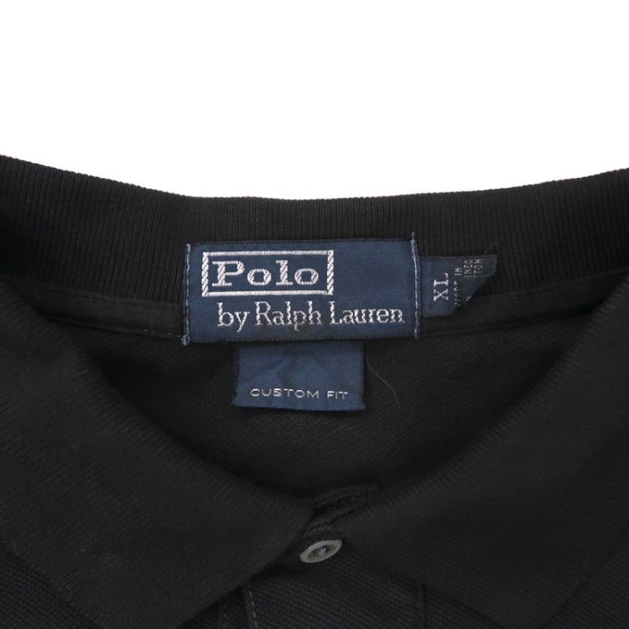 Polo by Ralph Lauren ポロシャツ XL ブラック コットン スモールポニー刺繍 CUSTOM FIT | Vintage.City 古着屋、古着コーデ情報を発信