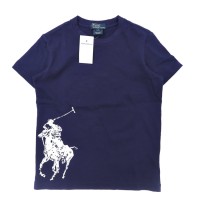Polo by Ralph Lauren ロゴプリントTシャツ 5 ネイビー コットン ビッグポニー 未使用品 | Vintage.City 빈티지숍, 빈티지 코디 정보