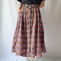 flower design skirt | Vintage.City 빈티지숍, 빈티지 코디 정보