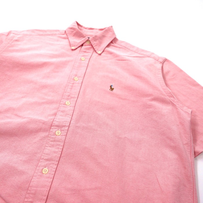 Ralph Lauren 半袖ボタンダウンシャツ S ピンク コットン BLAKE スモールポニー刺繍 | Vintage.City 古着屋、古着コーデ情報を発信