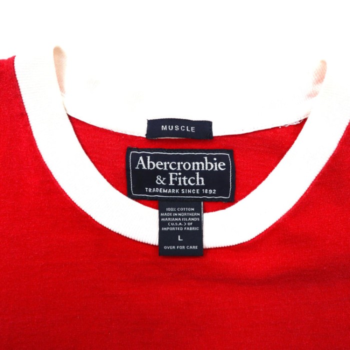 Abercrombie & Fitch リンガーTシャツ L レッド コットン ナンバリング 90年代 | Vintage.City 古着屋、古着コーデ情報を発信