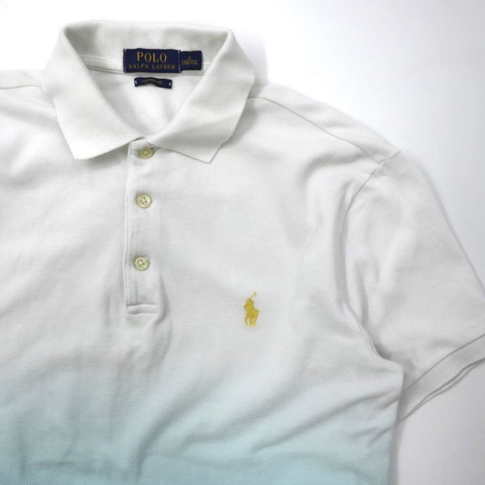 POLO RALPH  LAUREN ポロシャツ S ホワイト グラデーションカラー コットン CUSTOM FIT スモールポニー刺繍 | Vintage.City 빈티지숍, 빈티지 코디 정보