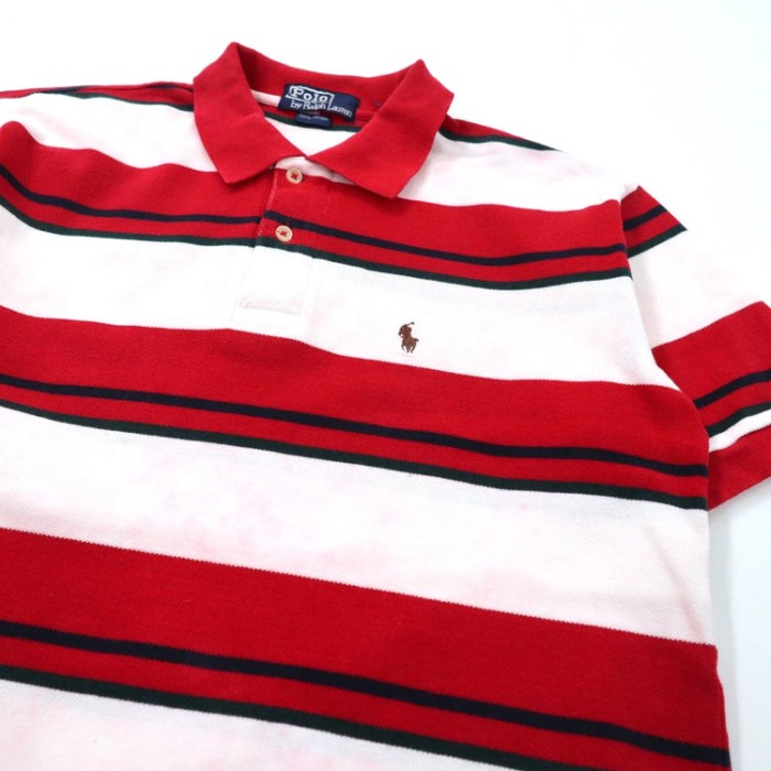 Polo by Ralph Lauren ボーダーポロシャツ L レッド コットン スモールポニー刺繍 | Vintage.City Vintage Shops, Vintage Fashion Trends