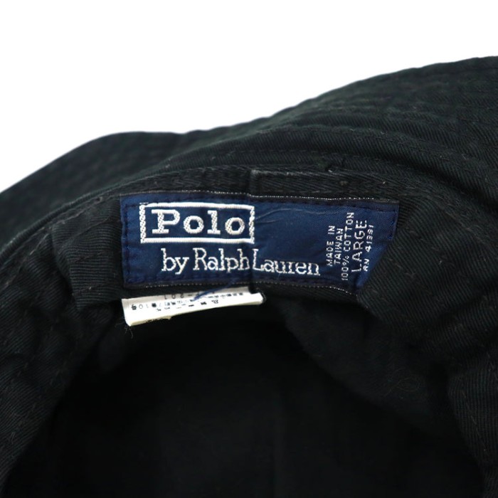 POLO BY RALPH LAUREN バケットハット L ブラック コットン スモールポニー刺繍 | Vintage.City 古着屋、古着コーデ情報を発信