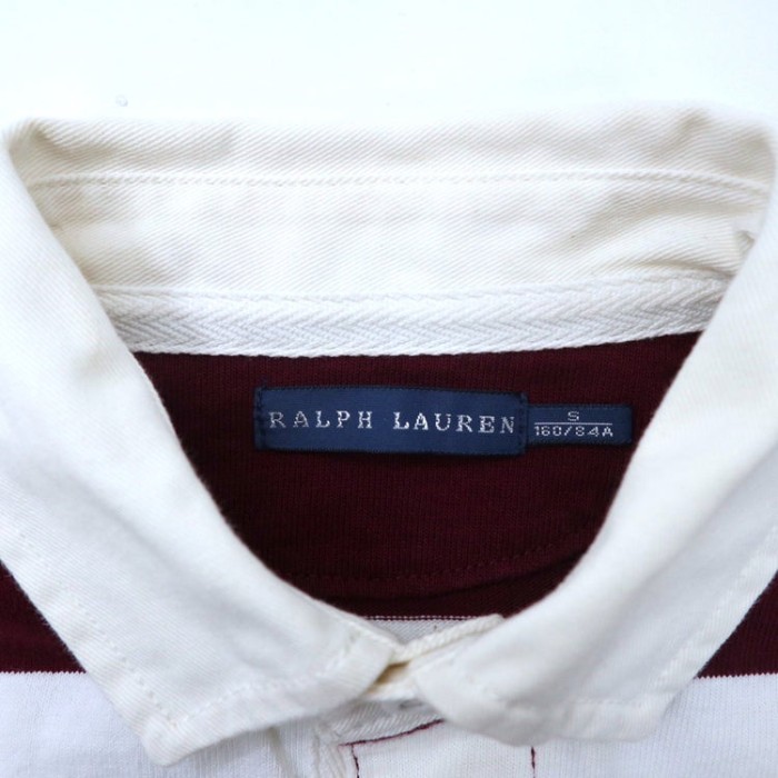 RALPH  LAUREN ラガーシャツ S ボーダー コットン ビッグポニー ナンバリング刺繍 | Vintage.City 古着屋、古着コーデ情報を発信