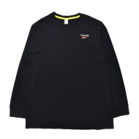 Reebok ロングスリーブTシャツ L ブラック コットン バックロゴプリント | Vintage.City 古着屋、古着コーデ情報を発信