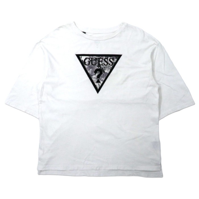 GUESS トライアングルロゴプリントルーズTシャツ M ホワイト コットン | Vintage.City 빈티지숍, 빈티지 코디 정보