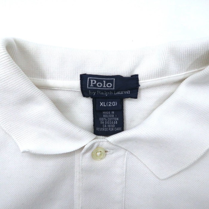 Polo by Ralph Lauren ポロシャツ XL ホワイト コットン スモールポニー刺繍 | Vintage.City 빈티지숍, 빈티지 코디 정보