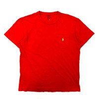 POLO RALPH  LAUREN ポケットTシャツ M オレンジ コットン スモールポニー刺繍 | Vintage.City 古着屋、古着コーデ情報を発信