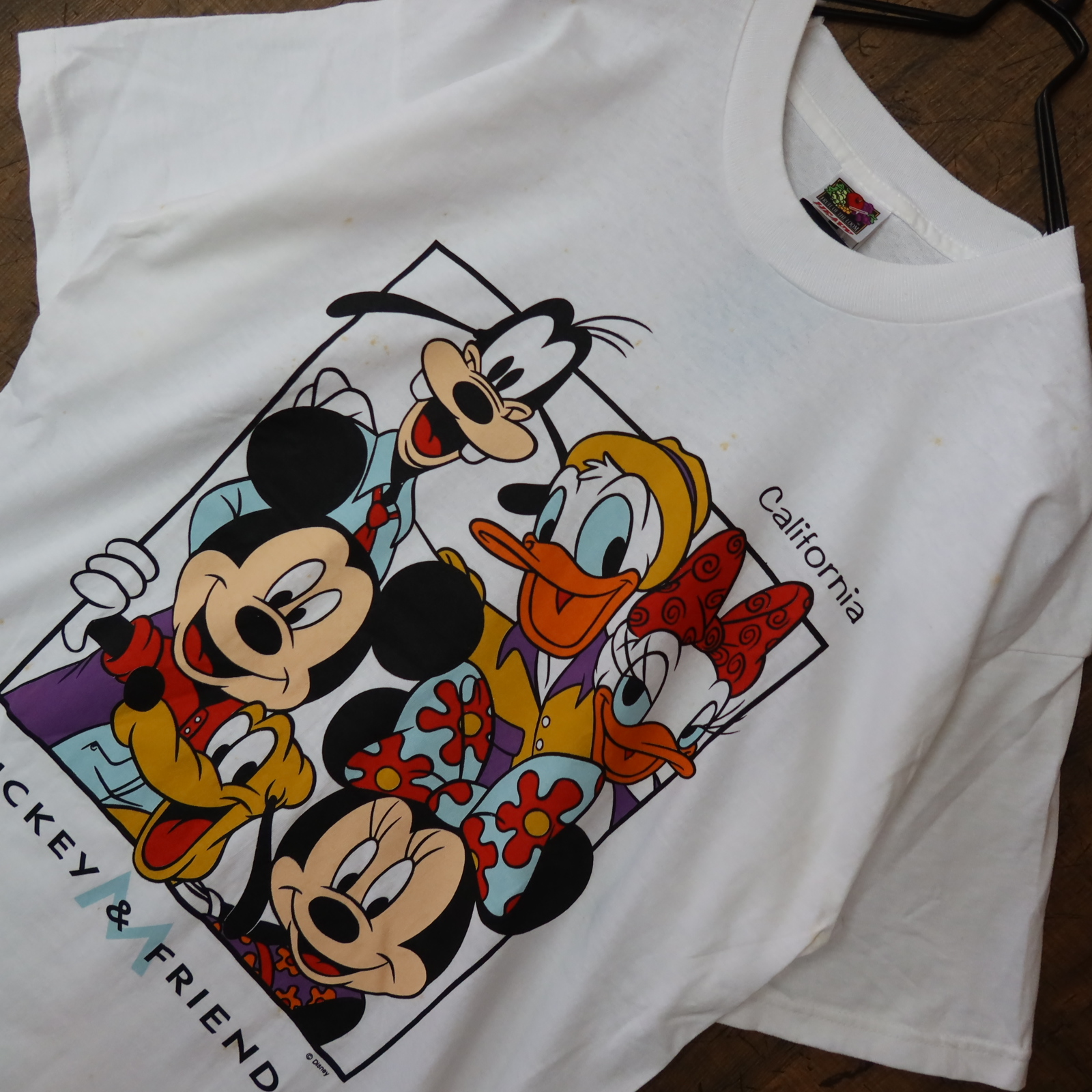 90s～ Vintage US古着☆ミッキー&フレンズ プリント 半袖 T シャツ