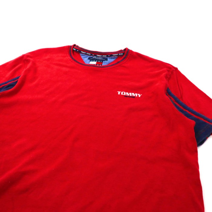 TOMMY JEANS ビッグサイズ Tシャツ L レッド コットン 90年代 エジプト製 | Vintage.City 빈티지숍, 빈티지 코디 정보