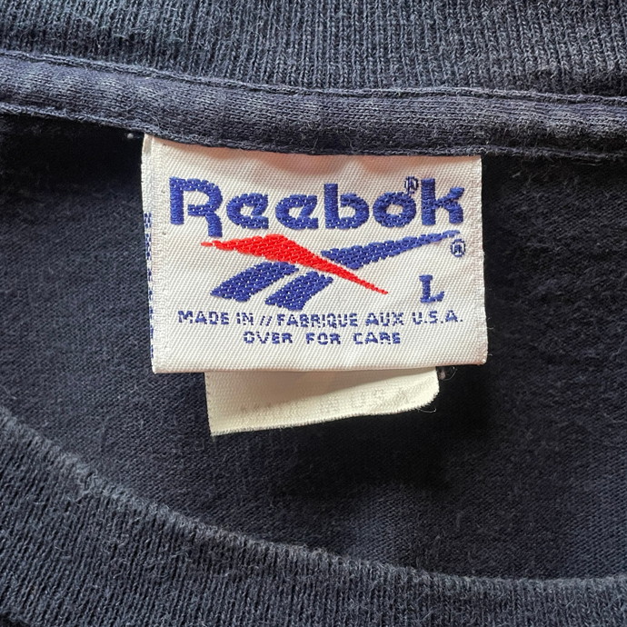 90年代 USA製 Reebok リーボック ワンポイントロゴ 刺繍 Tシャツ