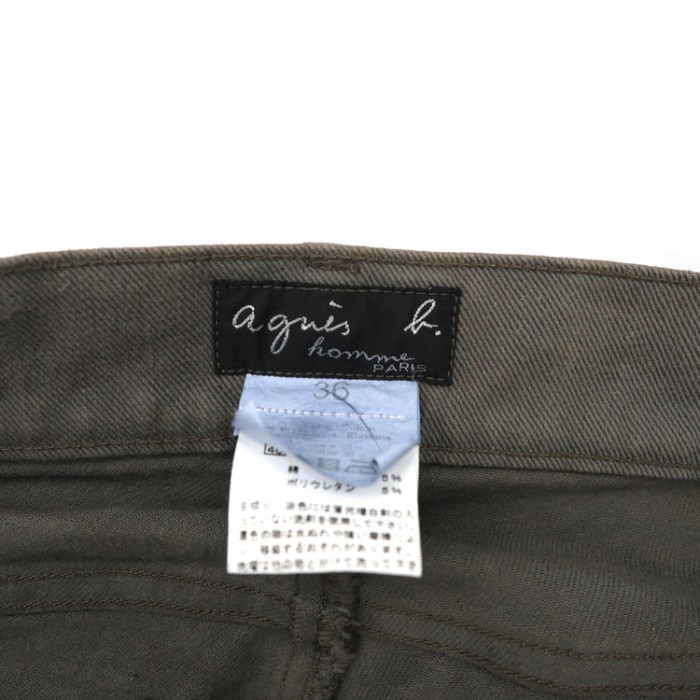 agnes b. homme ストレートパンツ 36 グレー コットン リトアニア製 | Vintage.City 古着屋、古着コーデ情報を発信