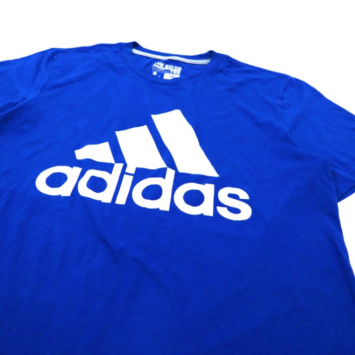adidas ビッグロゴプリントTシャツ L ブルー コットン | Vintage.City 빈티지숍, 빈티지 코디 정보