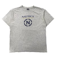 NAUTICA ビッグサイズ ロゴプリントTシャツ M グレー コットン 90年代 | Vintage.City 빈티지숍, 빈티지 코디 정보