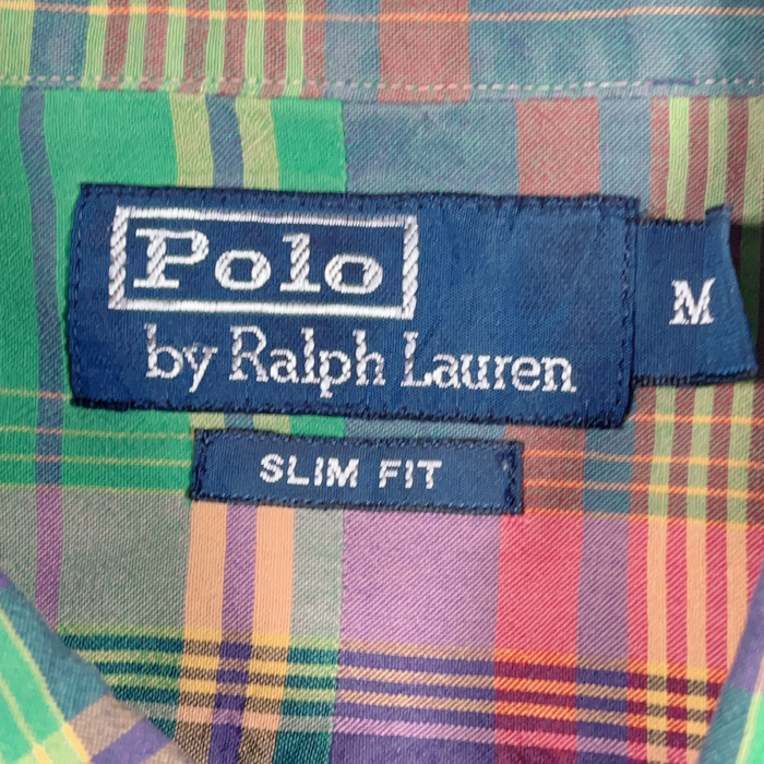 Msize Polo by Ralph Lauren check shirt slim fit 24031205 ポロラルフローレン チェックシャツ 長袖 | Vintage.City 古着屋、古着コーデ情報を発信