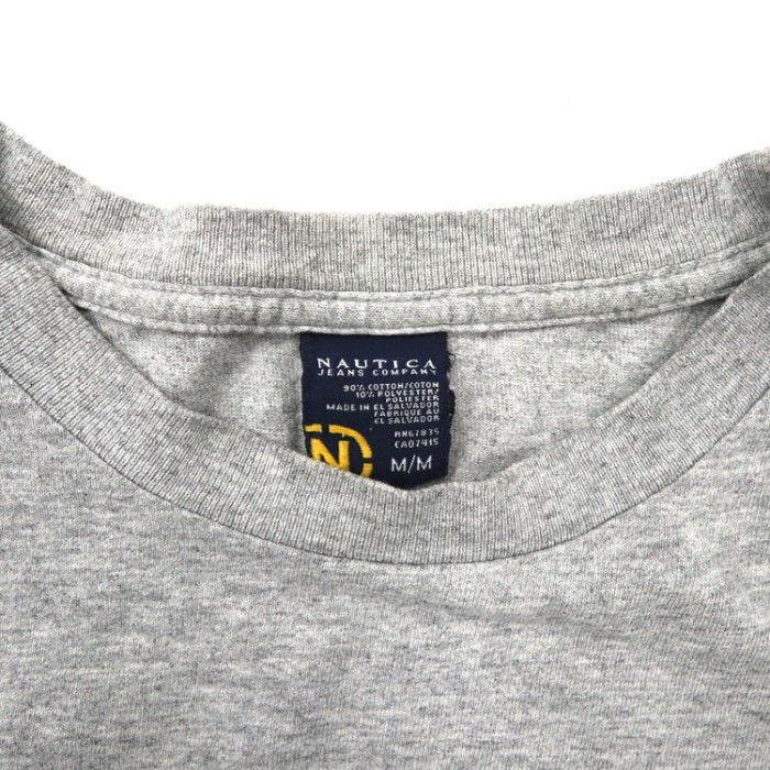 NAUTICA ビッグサイズ ロゴプリントTシャツ M グレー コットン 90年代 | Vintage.City 古着屋、古着コーデ情報を発信