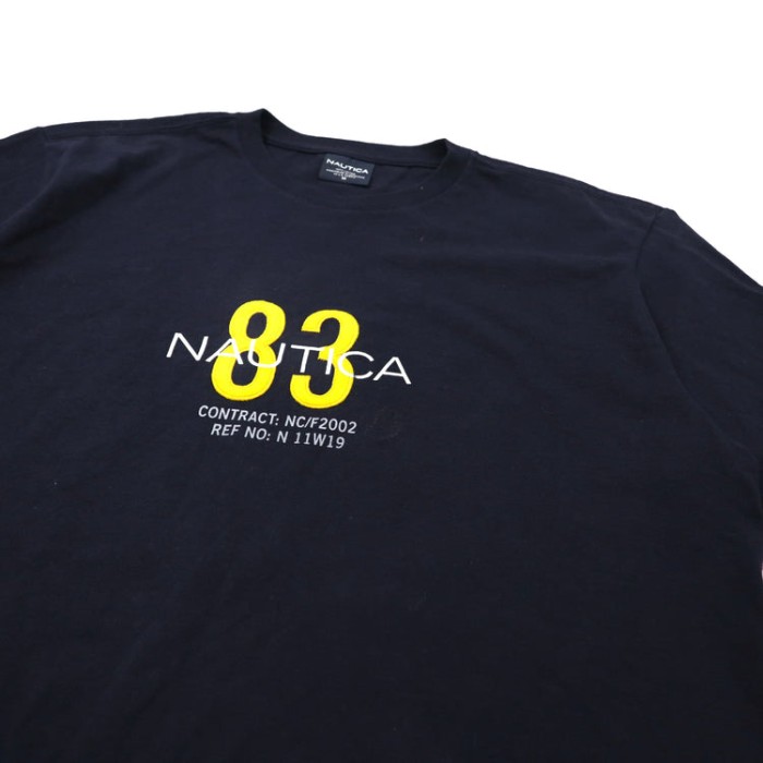 NAUTICA ビッグサイズ ロゴプリントTシャツ M ネイビー コットン ナンバリング | Vintage.City 빈티지숍, 빈티지 코디 정보