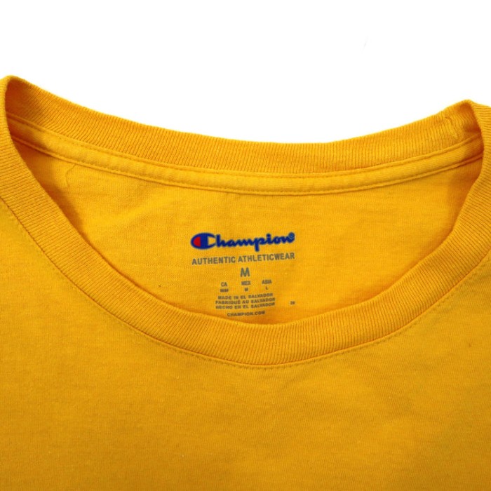 Champion Tシャツ L イエロー コットン スクリプトロゴ刺繍 サルバドル製 | Vintage.City 古着屋、古着コーデ情報を発信