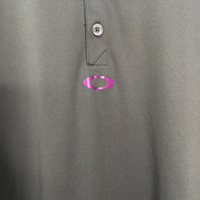 OAKLEY オークリー ワンポイントロゴ半袖ポロシャツ テック系 グレー L