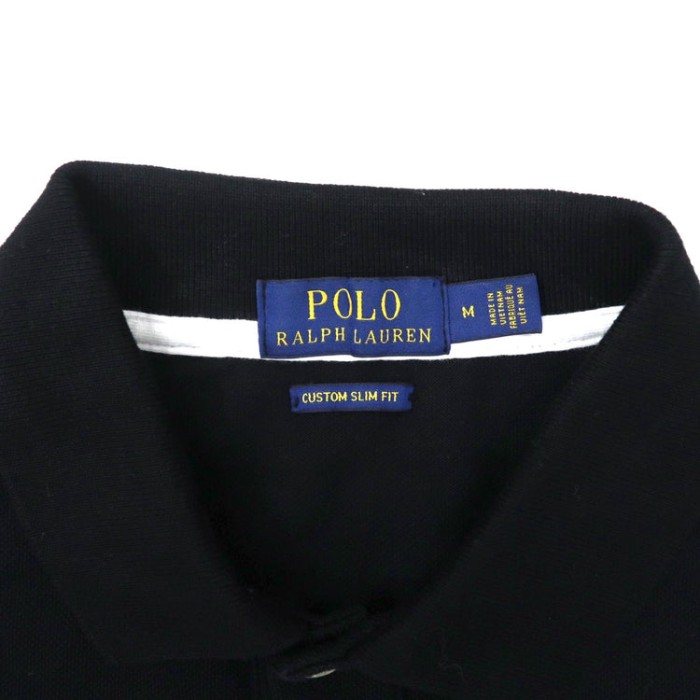 POLO RALPH LAUREN ポロシャツ M ブラック コットン ビッグポニー エンブレムロゴ刺繍 | Vintage.City 古着屋、古着コーデ情報を発信