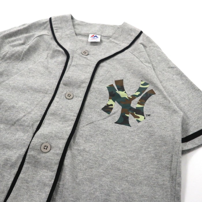 Majestic ベースボールシャツ S グレー コットン New York Yankees | Vintage.City 빈티지숍, 빈티지 코디 정보