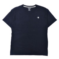 Champion ビッグサイズTシャツ XL ネイビー コットン スクリプトロゴ刺繍 90年代 | Vintage.City ヴィンテージ 古着