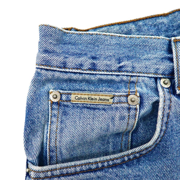 Calvin Klein Jeans デニムショートパンツ ハーフパンツ 32 ブルー 
