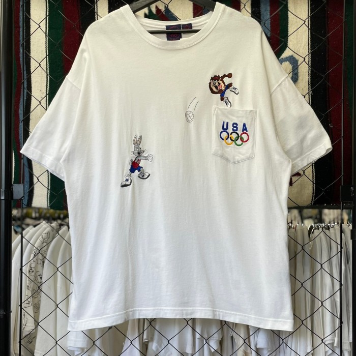 90s ルーニーテューンズ U.S.オリンピック tシャツ 刺繍 キャラクター