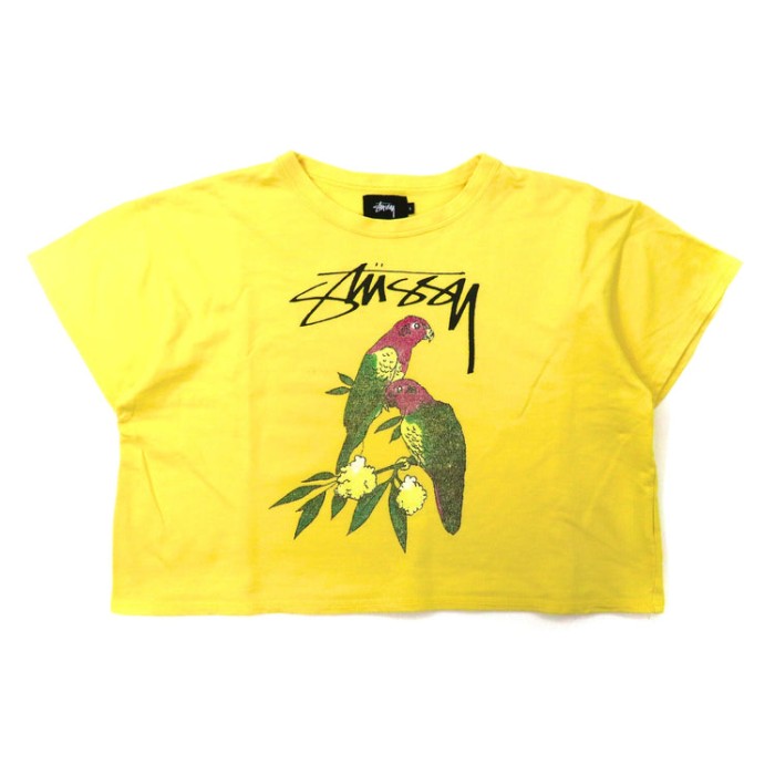 Stussy クロップド ロゴプリントTシャツ S イエロー コットン Parrots Tee 日本製 | Vintage.City 빈티지숍, 빈티지 코디 정보