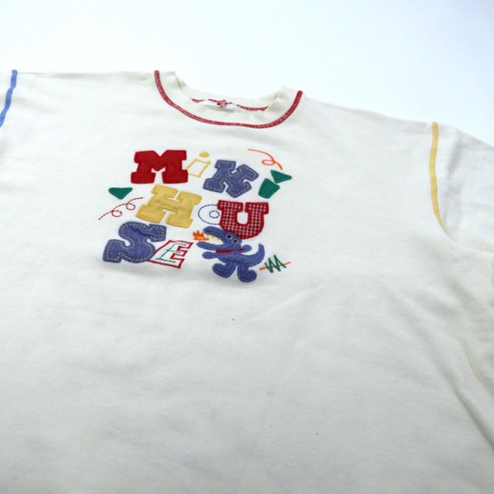 miki HOUSE ロゴスウェット M ホワイト コットン 90年代 日本製 | Vintage.City 古着屋、古着コーデ情報を発信