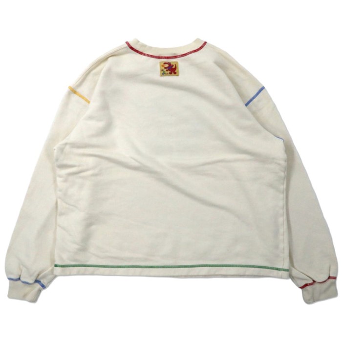miki HOUSE ロゴスウェット M ホワイト コットン 90年代 日本製 | Vintage.City 古着屋、古着コーデ情報を発信