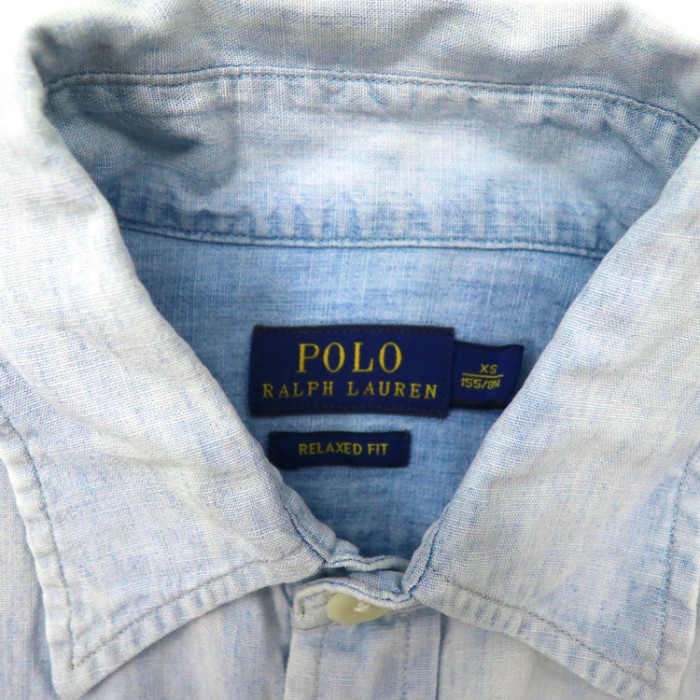POLO RALPH LAUREN ダンガリーデニムシャツ XS ブルー アイスウォッシュ | Vintage.City 古着屋、古着コーデ情報を発信