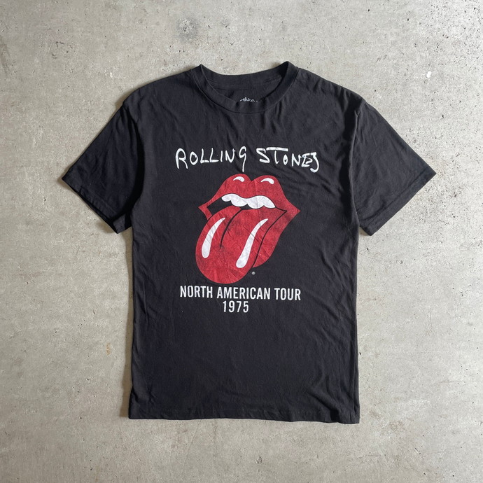 The Rolling Stones ローリングストーンズ ”NORTH AMERICAN TOUR 1975” ツアープリント バンドTシャツ  メンズS | Vintage.City