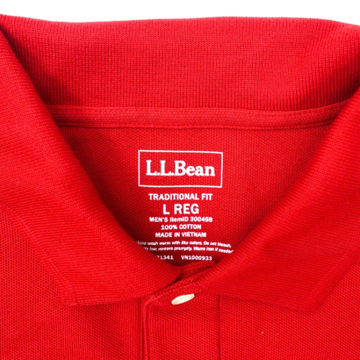 L.L.Bean ビッグサイズ長袖ポロシャツ L レッド コットン TRADITION FIT | Vintage.City 古着屋、古着コーデ情報を発信